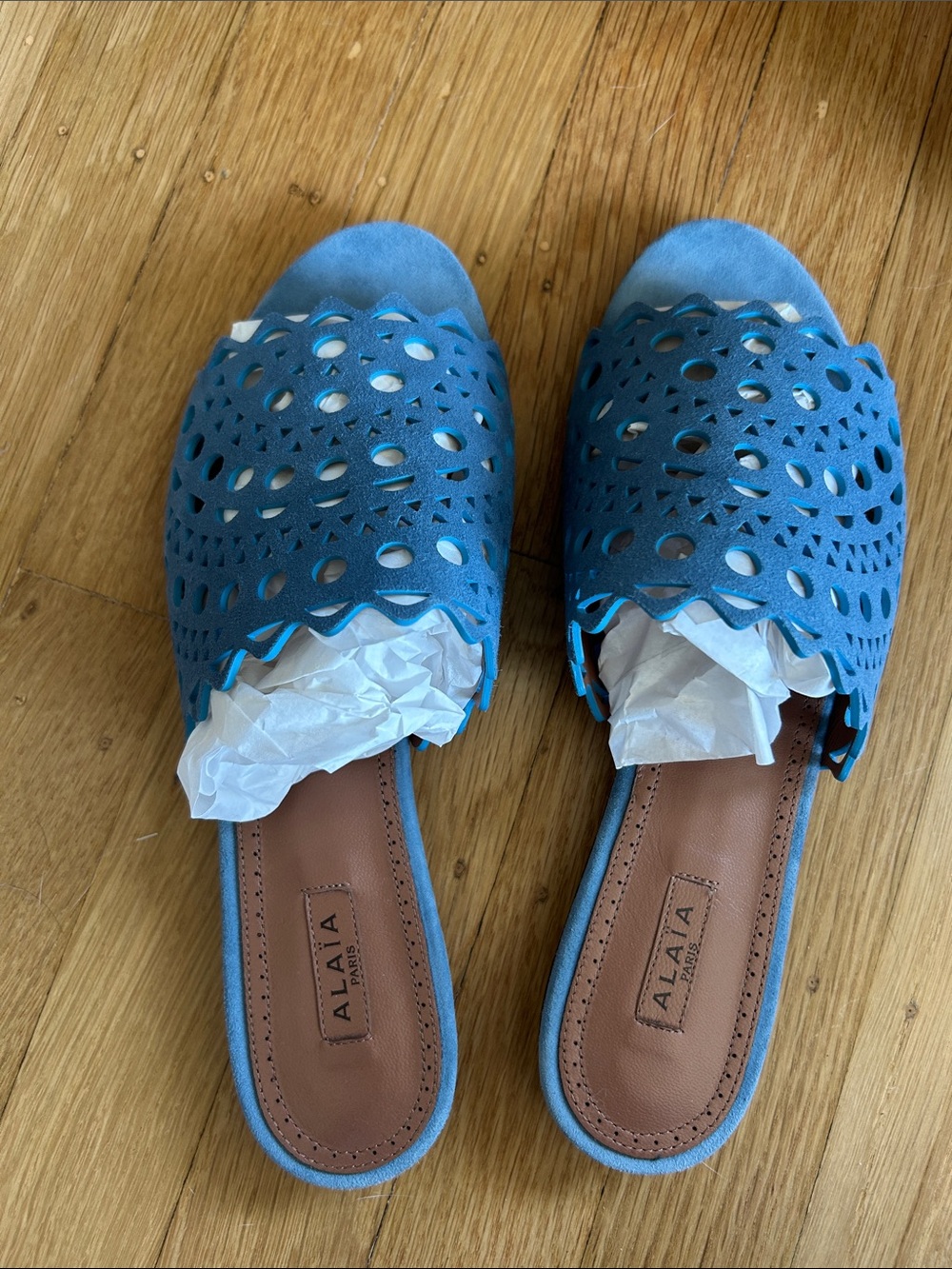 Alaia laser cut sandals